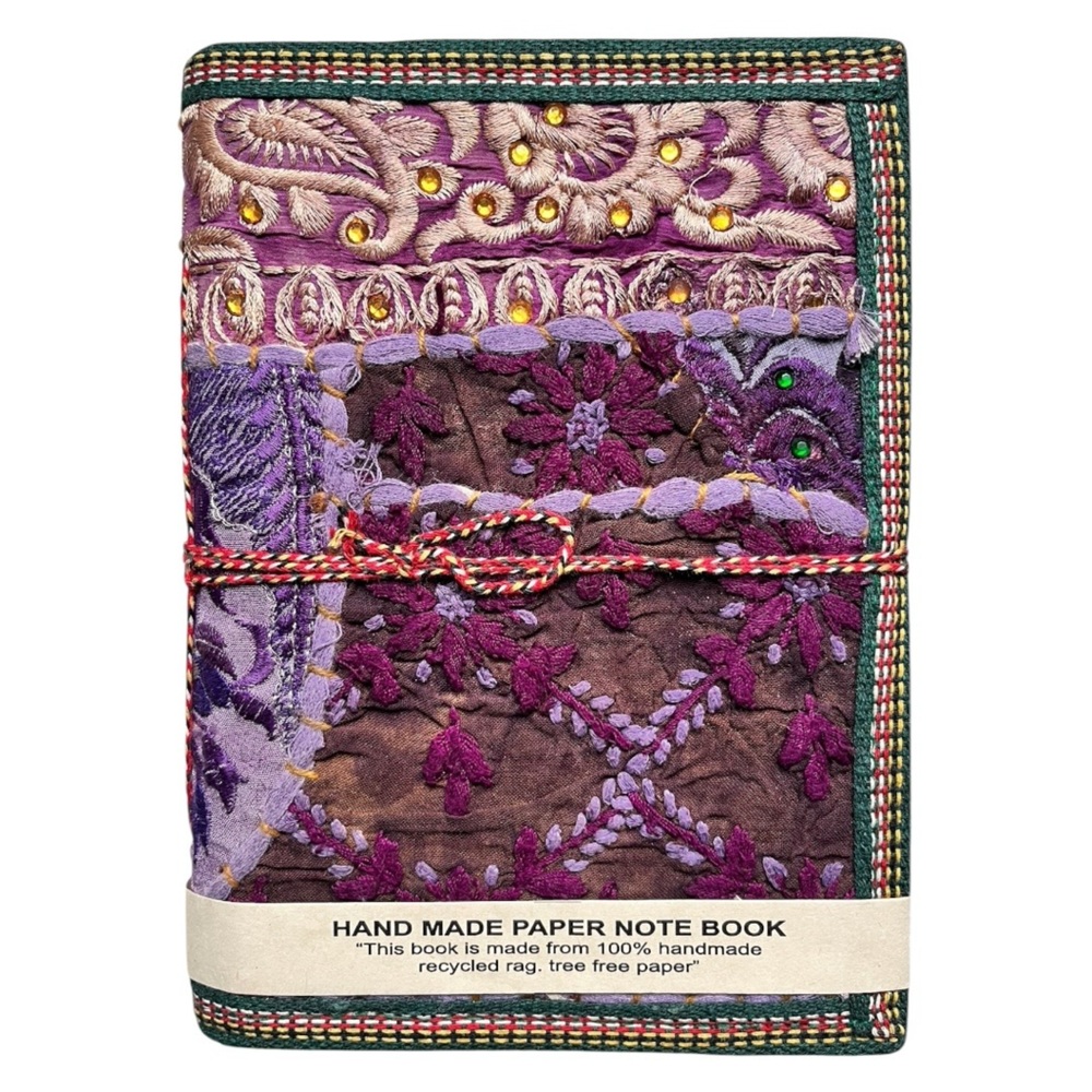 Handcrafted Sari Silk Journal · Tree-Free Paper · Zero Waste · Living Ritual